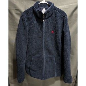 Brooks Brothers Teddy Fleece Full Zip Navy Jacket Men Size Large NWT